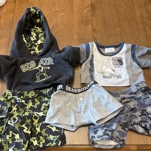 Build-A-Bear doll outfits with skater designs